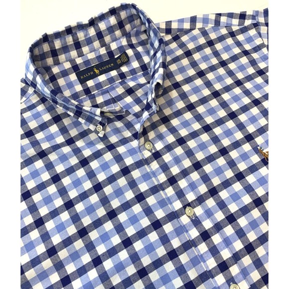 Ralph Lauren Other - Ralph Lauren Button Down Shirt Mens 2XL Gingham Plaid Casual Preppy Oxford Long